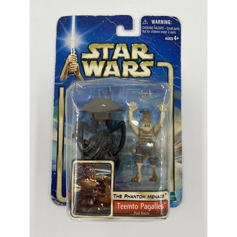 Star Wars The Phantom Menace Teemto Pagalies Pod Racer Action Figure Hasbro 2002
